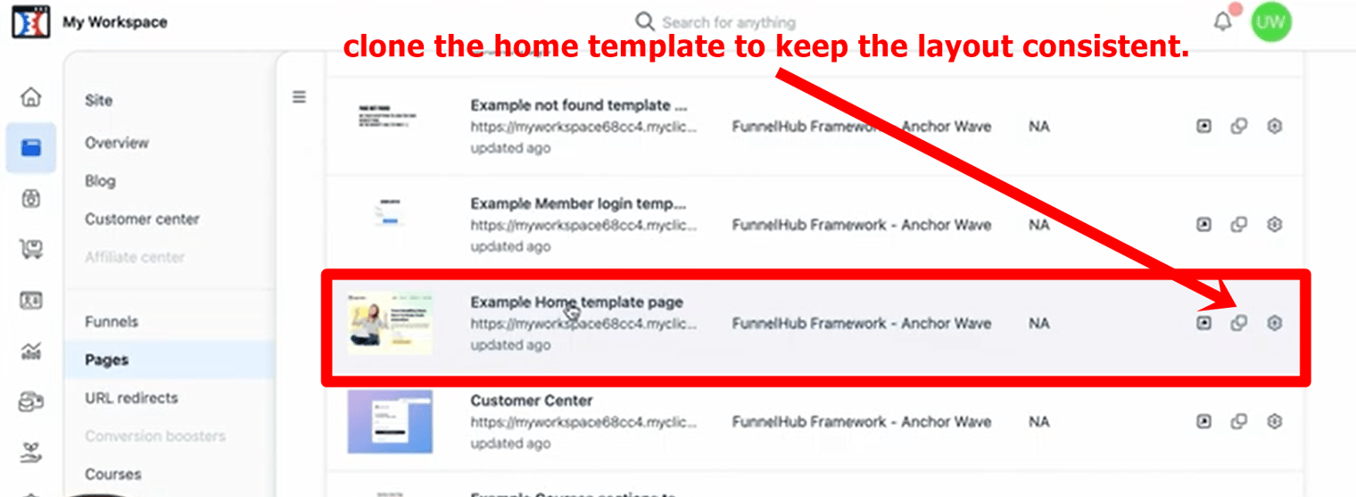 #4 clone the home page template
