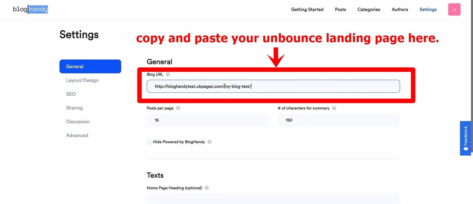 16 copy and paste your unbounce landing page url