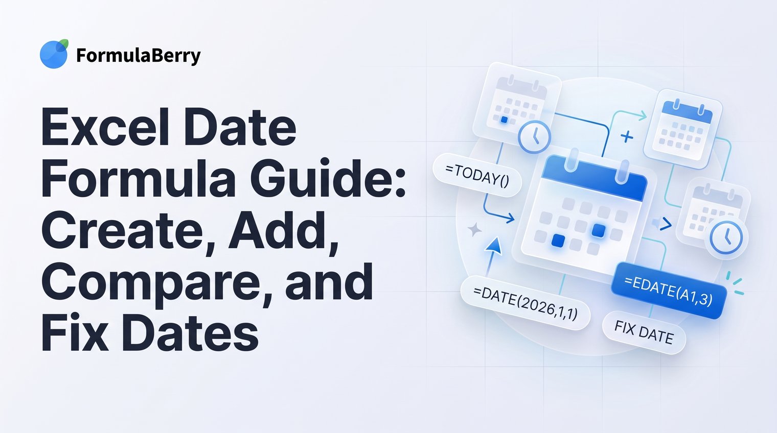 Excel Date Formula Guide: Create, Add, Compare, and Fix Dates