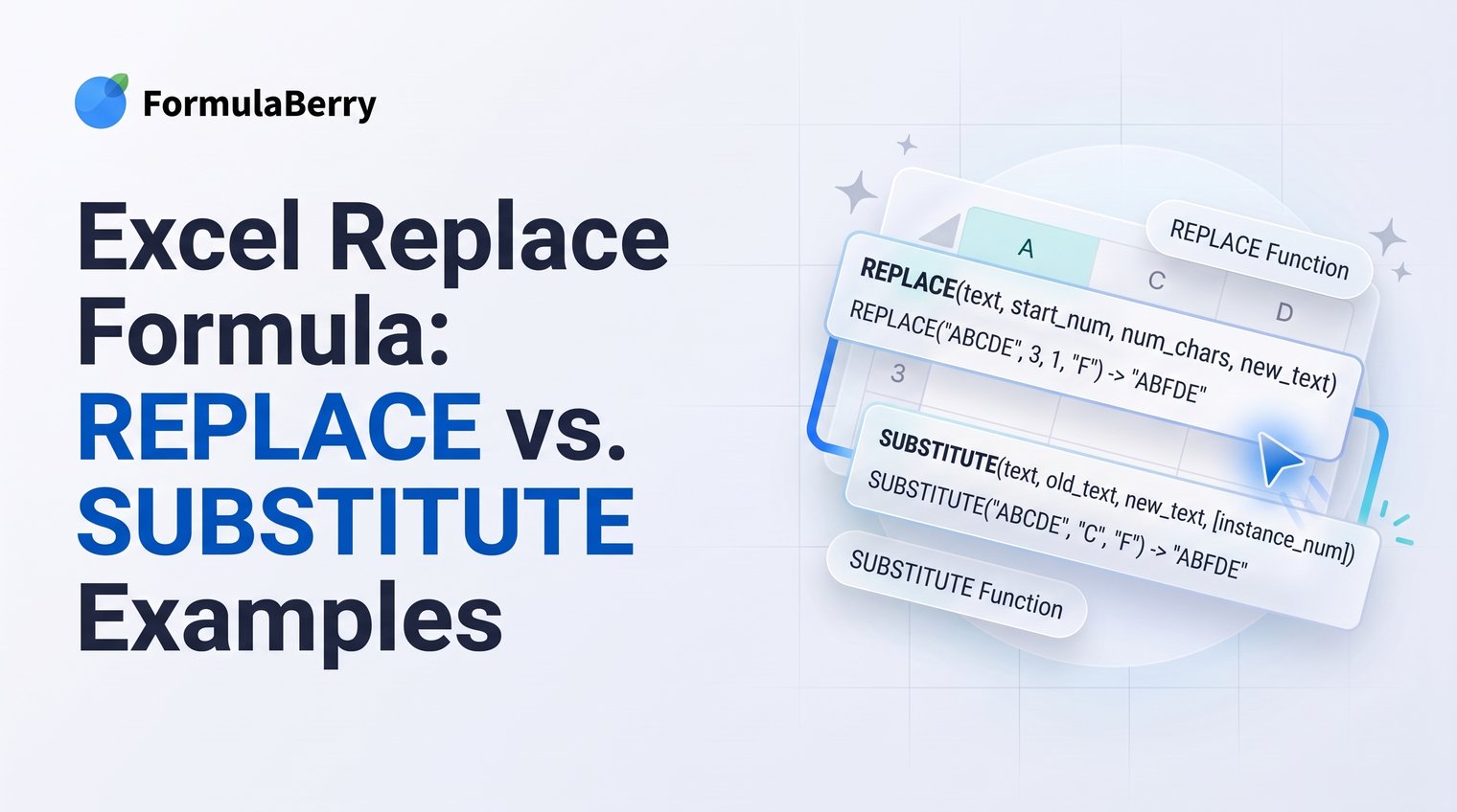 Excel Replace Formula: REPLACE vs. SUBSTITUTE Examples