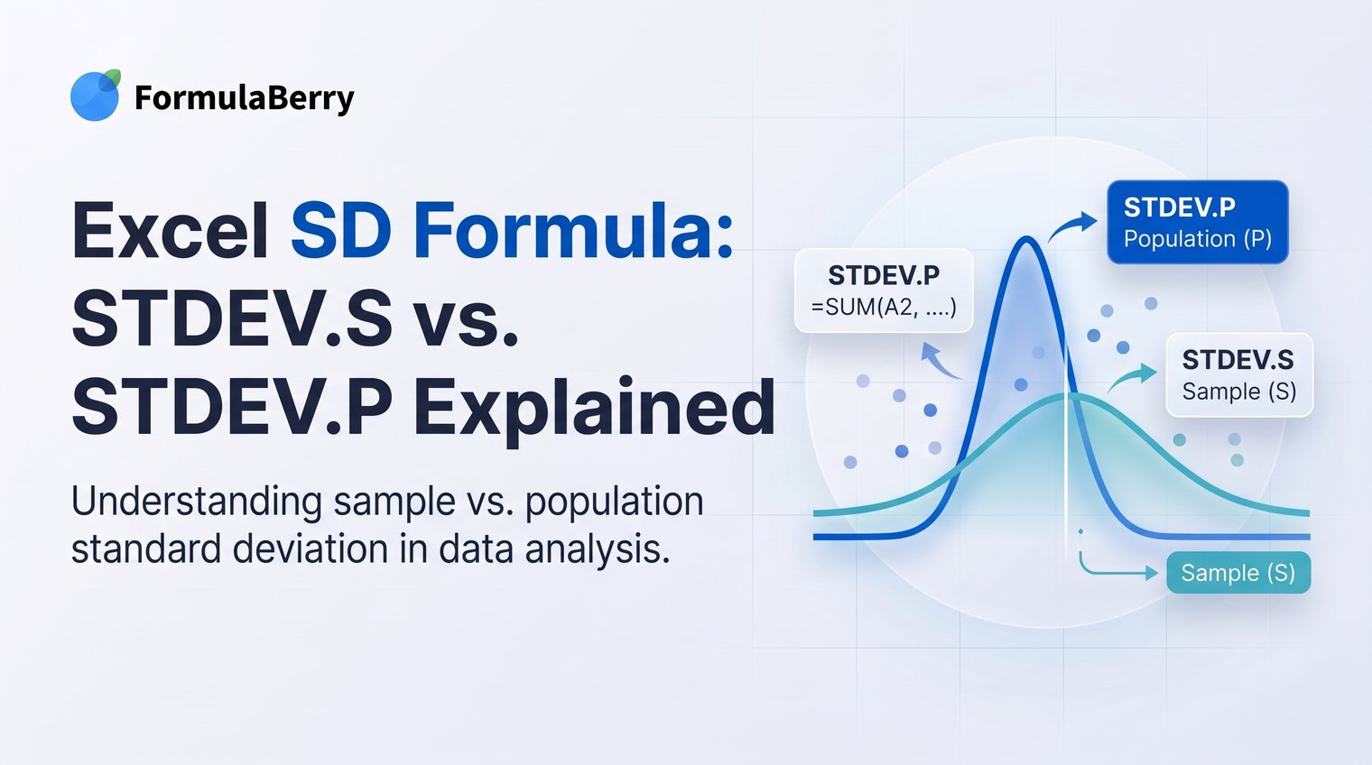 Excel SD Formula: STDEV.S vs. STDEV.P Explained
