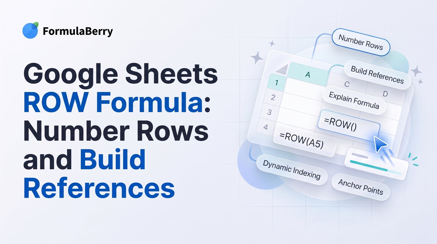 Google Sheets ROW Formula: Number Rows and Build References