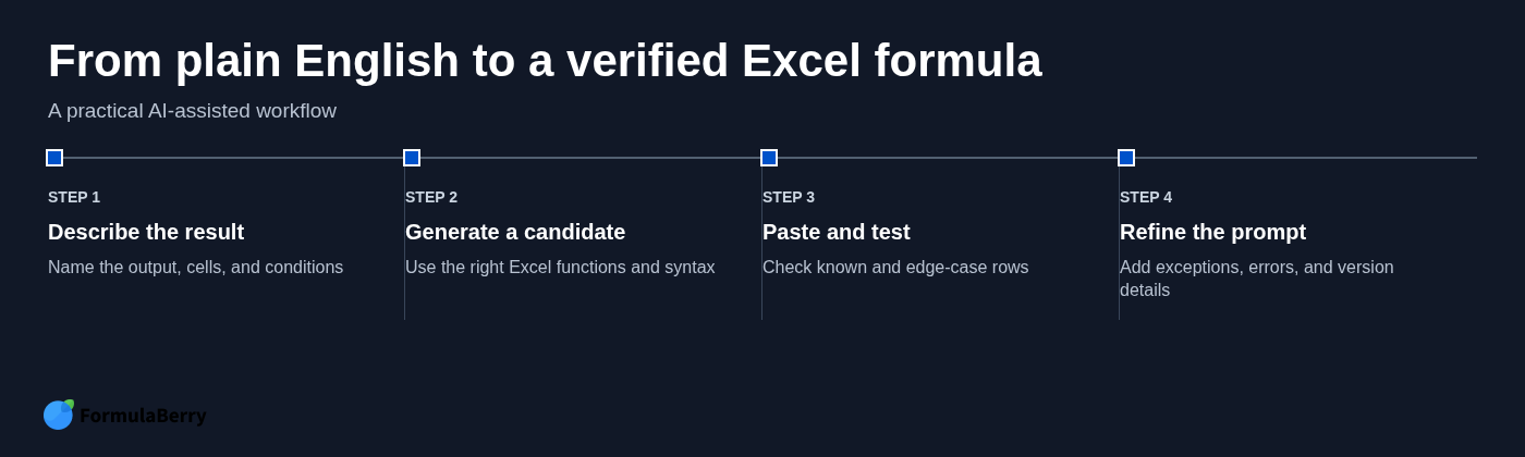 From plain English to a verified Excel formula