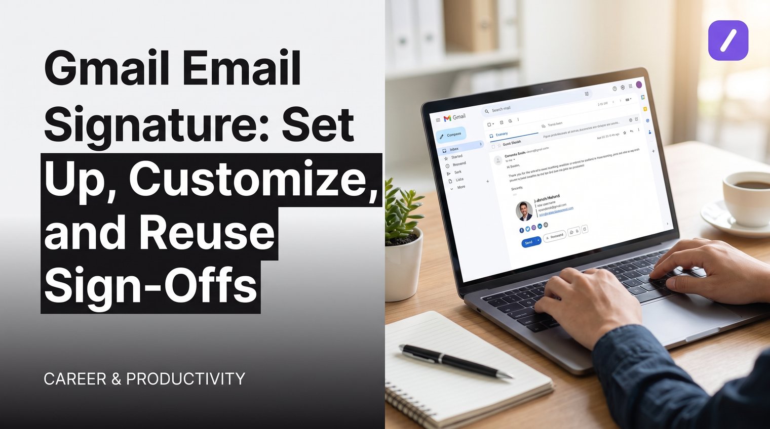 Gmail Email Signature: Set Up, Customize, and Reuse Sign-Offs