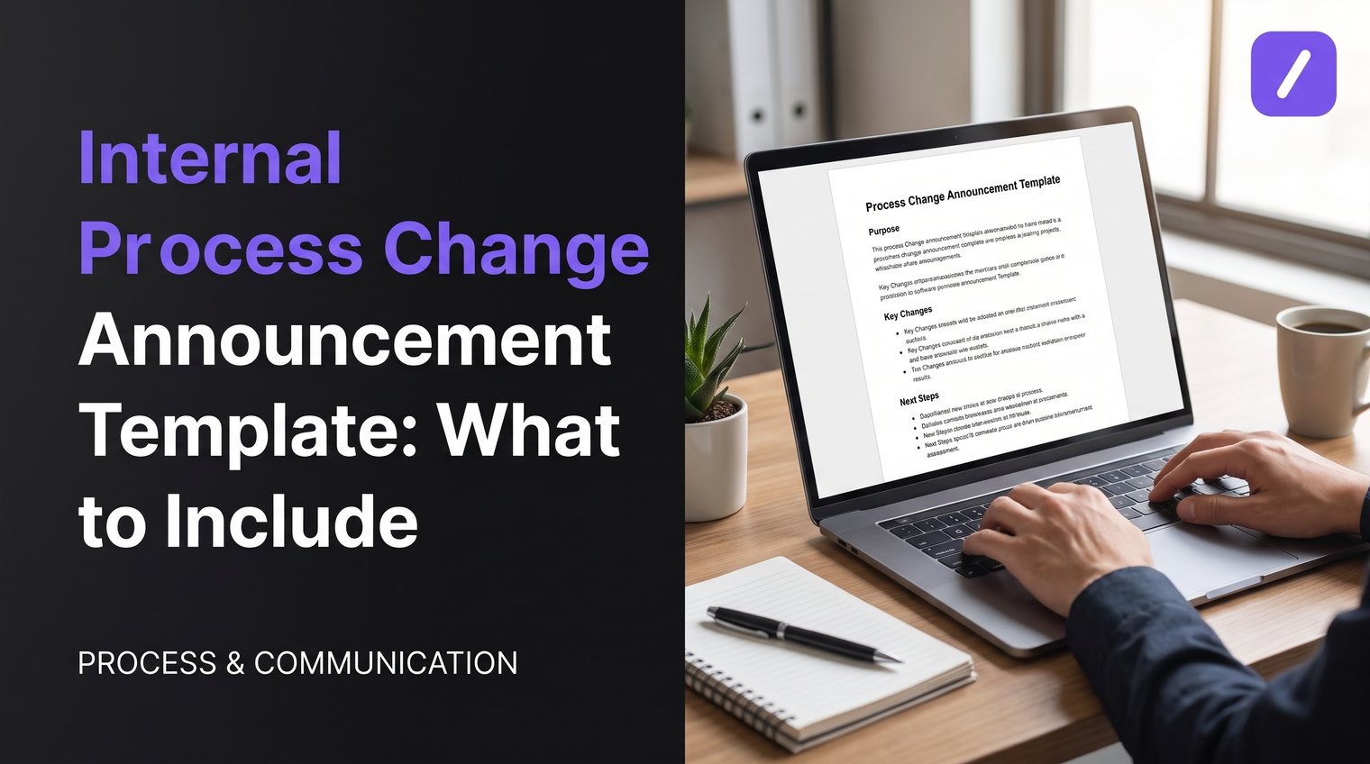 Internal Process Change Announcement Template: What to Include
