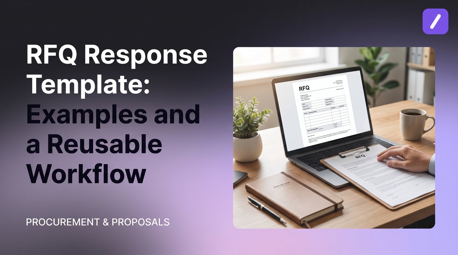RFQ Response Template: Examples and a Reusable Workflow