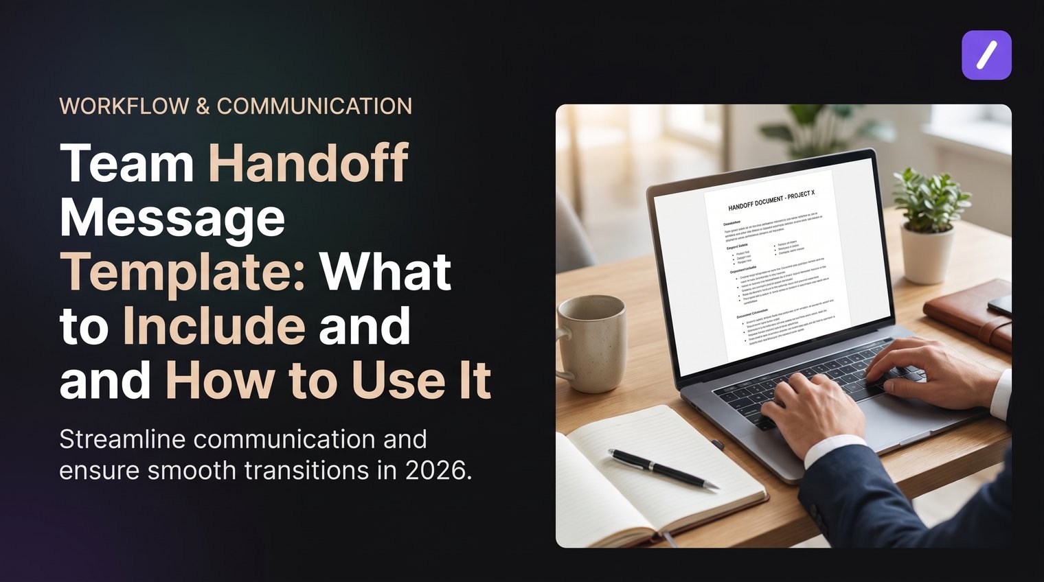 Team Handoff Message Template: What to Include and How to Use It