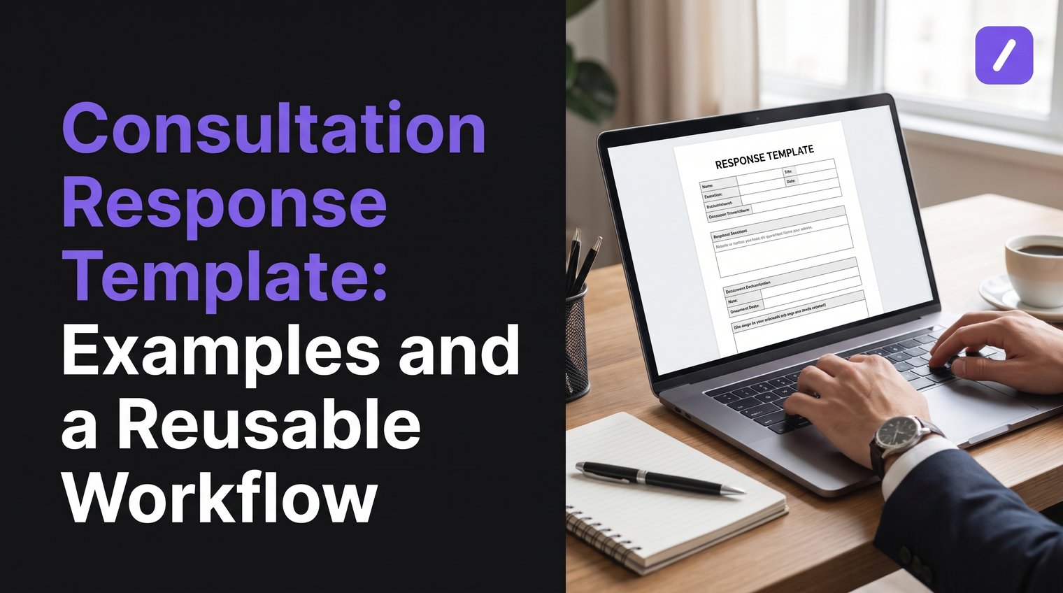 Consultation Response Template: Examples and a Reusable Workflow