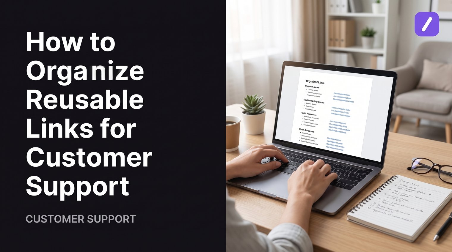 How to Organize Reusable Links for Customer Support