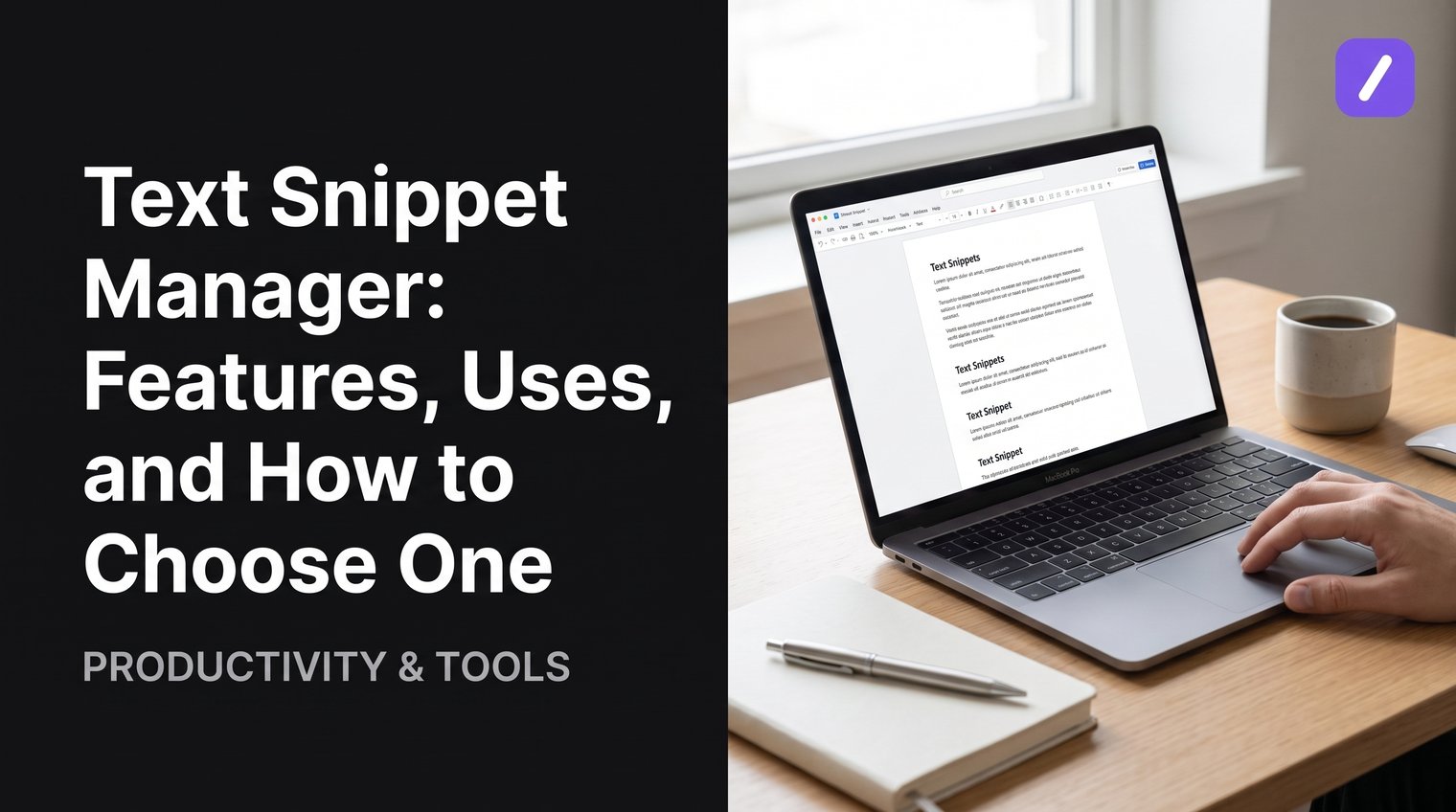 Text Snippet Manager: Features, Uses, and How to Choose One