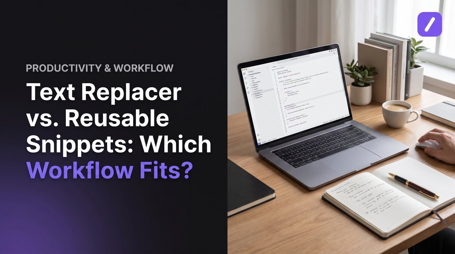 Text Replacer vs. Reusable Snippets: Which Workflow Fits?