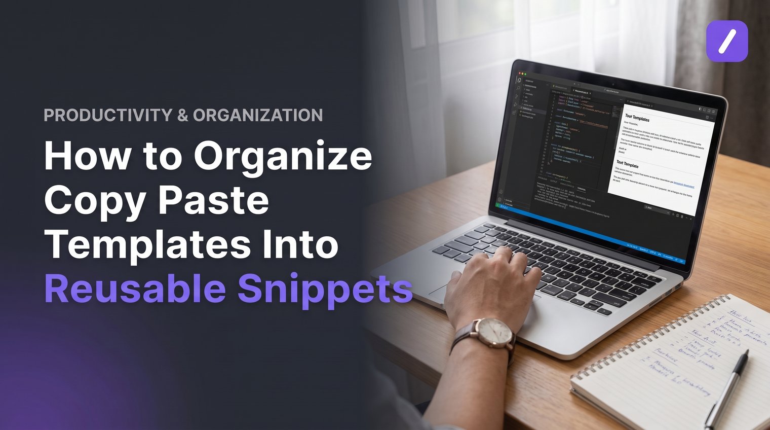 How to Organize Copy Paste Templates Into Reusable Snippets