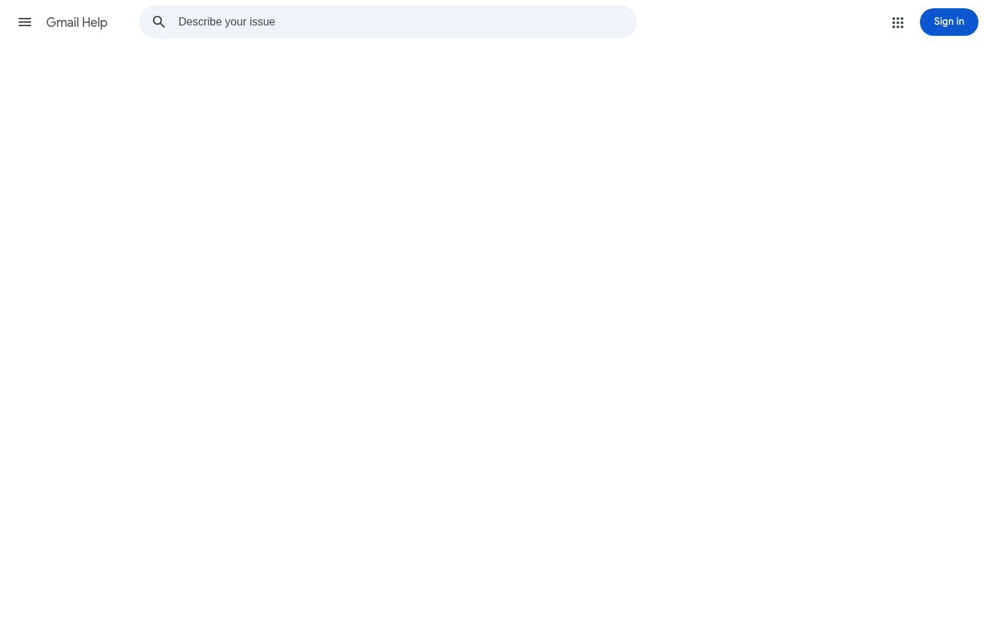 Support: Gmail Help instructions or settings view showing the Signature section and signature defaults