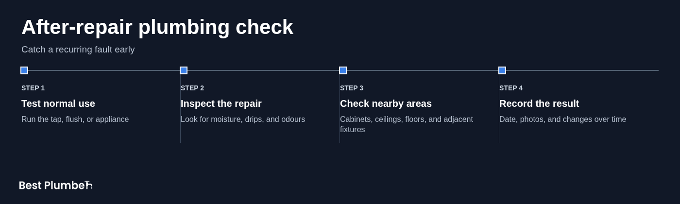 After-repair plumbing check