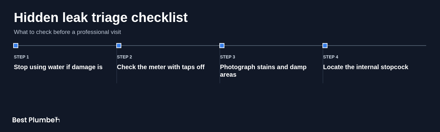 Hidden leak triage checklist