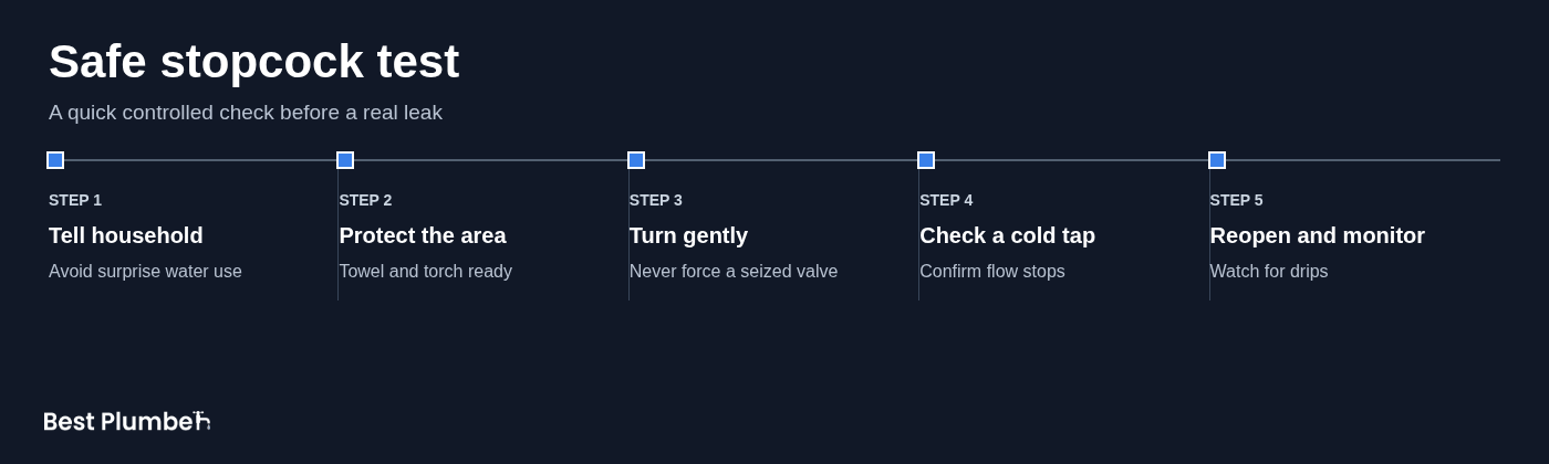 Safe stopcock test