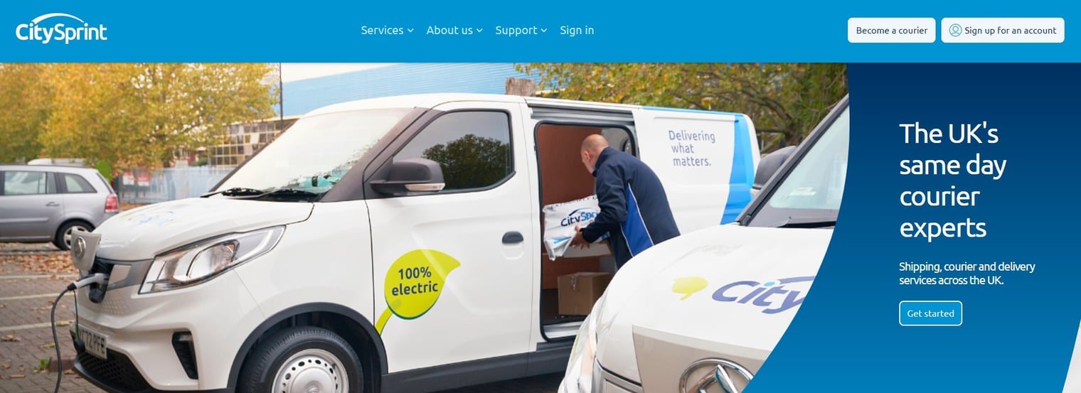 City Sprint Homepage