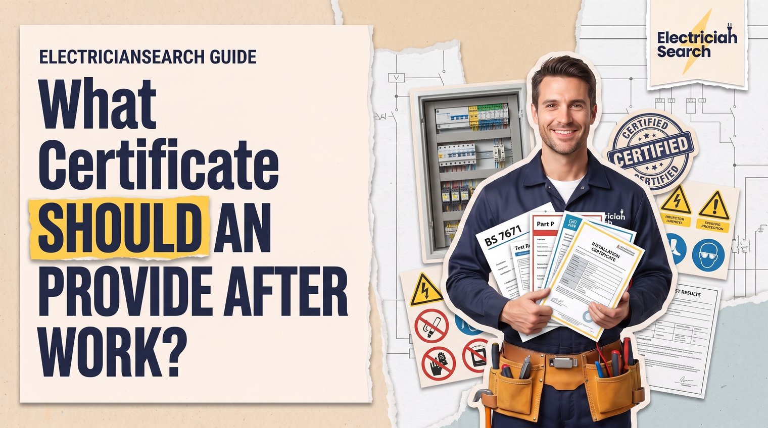 What Certificate Should an Electrician Provide After Work?