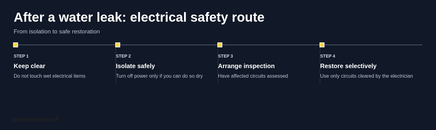 After a water leak: electrical safety route